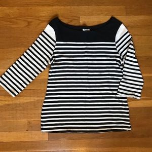 Navy & White Tunic Sweater